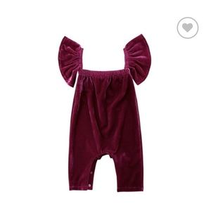 Vika romper in burgundy